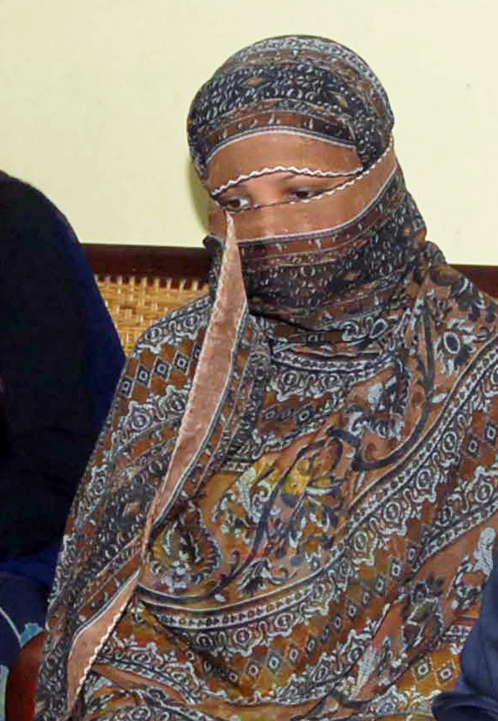 Asia Bibi, seen in this Nov. 20, 2010, file photo, was sentenced to death in 2010 for insulting the Prophet Muhammad, a charge she denies. Her father, Soran Masih, has been denied visitation rights by jail authorities. (CNS/Punjab Governor House handout via EPA) 