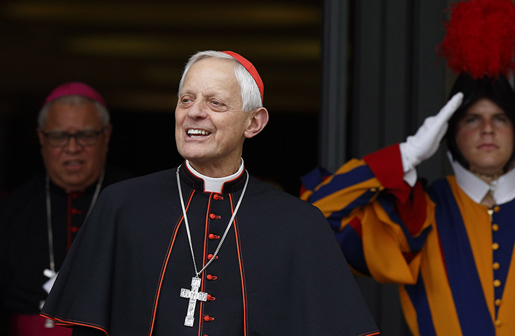Cardinal Donald W. Wuerl of Washington leaves a session of the Synod of Bishops on the family at the Vatican Oct. 6. (CNS/Paul Haring)