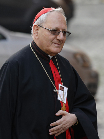 Chaldean Catholic Patriarch Louis Sako of Baghdad, Iraq, is seen at the Vatican in this Oct. 16, 2014, file photo. (CNS/Paul Haring)