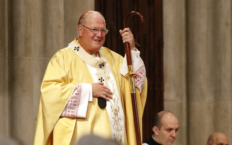 Cardinal Timothy Dolan presides at a Mass June 1 at St. Patrick's Cathedral in New York City. (CNS/Gregory A. Shemitz)