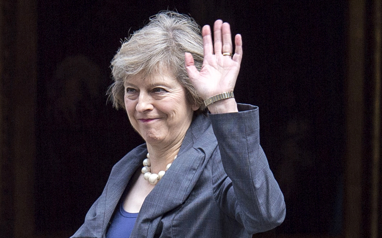 Theresa May, in a 2016 file photo (CNS/Will Oliver, EPA)
