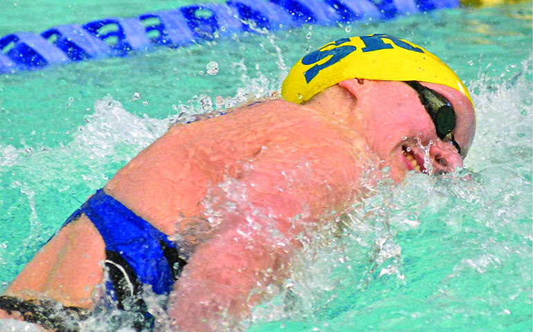 Swimmer Katie Ledecky will be among the US Catholics competing in the Rio Olympics. (CNS/Michael Hoyt)
