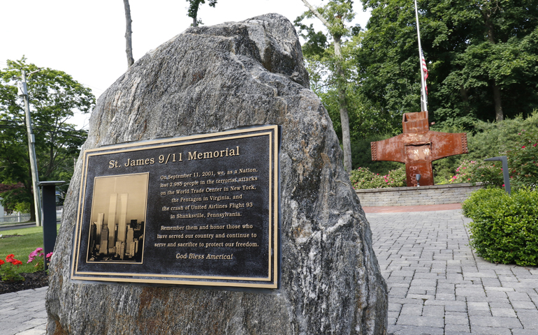 A 9/11 memorial is seen in St. James, N.Y., June 16. (CNS/Gregory A. Shemitz)