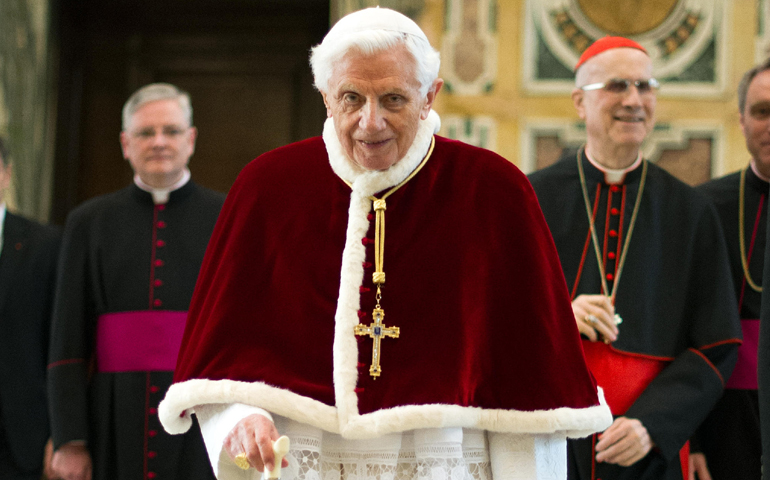 Pope Benedict XVI walks at the Vatican in this 2013 file photo. (CNS photo/L'Osservatore Romano)