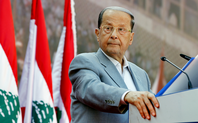 The Lebanese parliament elected Michel Aoun, pictured in 2015, as president Oct. 31. (CNS/Nabil Mounzer, EPA)