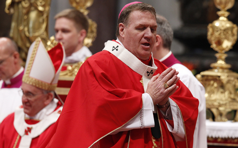 Cardinal-designate Joseph Tobin of Indianapolis is pictured in a 2013 photo at the Vatican. (CNS/Paul Haring)