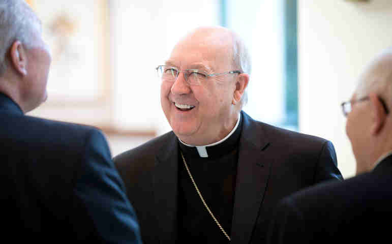 Cardinal-designate Bishop Kevin Farrell (CNS/Tyler Orsburn)