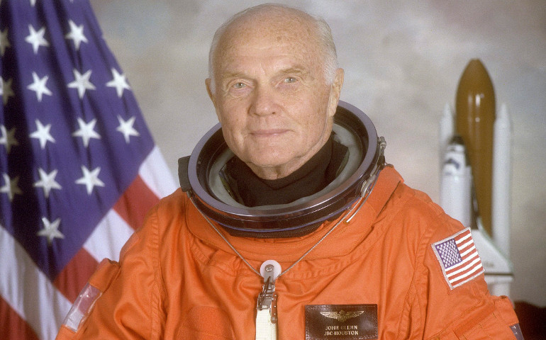 U.S. astronaut John Glenn, pictured in his official 1998 NASA photo, died Dec. 8 at age 95. His 1962 flight as the first U.S. astronaut to orbit the earth made him an all-American hero and propelled him to a long career in the U.S. Senate. (CNS / NASA handout via Reuters)