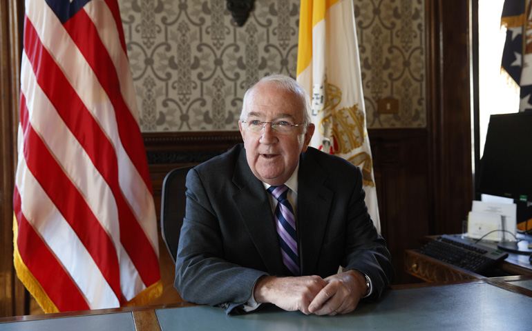 Ken Hackett, U.S. ambassador to the Holy See in his office at the embassy Dec. 15 in Rome (CNS/Paul Haring)