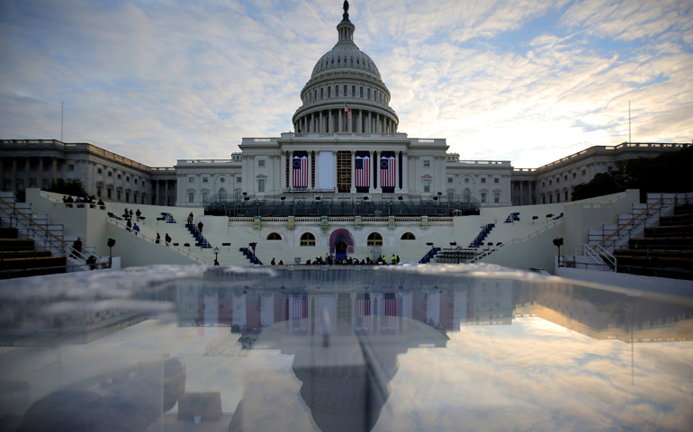 The U.S. Capitol is seen during a Jan. 15 rehearsal for the inauguration ceremony of U.S. President-elect Donald Trump in Washington. (CNS/Carlos Barria, Reuters)