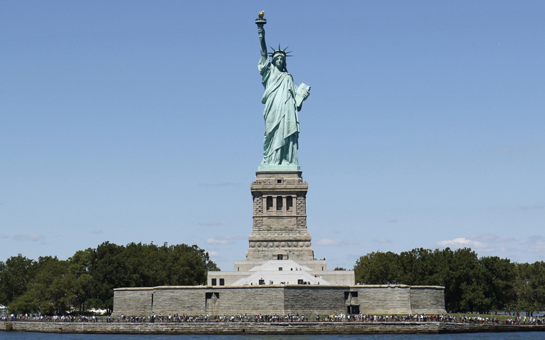 The Statue of Liberty in New York Harbor is seen in August 2016. (CNS/Gregory A. Shemitz)