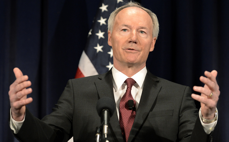 Arkansas Gov. Asa Hutchinson is pictured in a 2013 photo. (CNS/Shawn Thew, EPA)