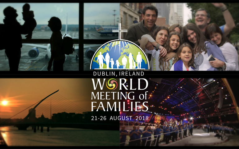 A promotional image for World Meeting of Families, to be held Aug. 21-26, 2018, in Dublin. The theme of the meeting is "The Gospel of the Family: Joy for the World." (CNS/World Meeting of Families)
