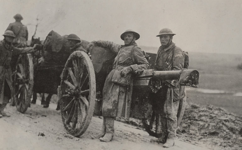 U.S. soldiers are seen in an undated photo in World War I. (CNS/U.S. Signal Corps, courtesy National World War I Museum and Memorial)