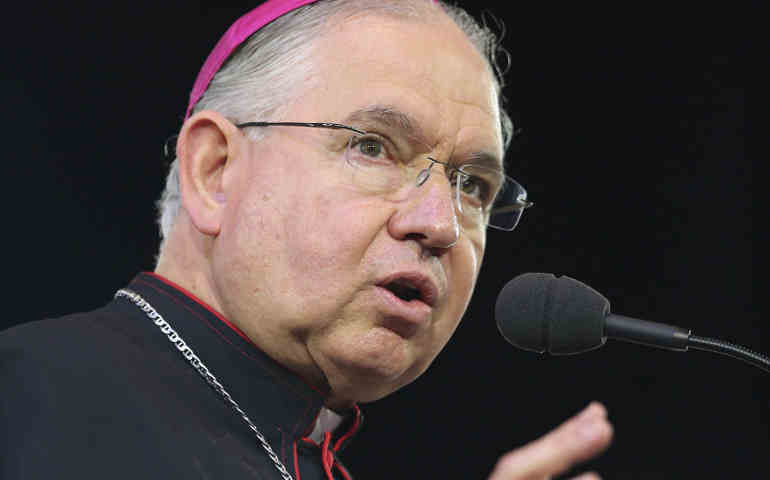 Archbishop Jose H. Gomez of Los Angeles speaks July 3. (CNS photo/Bob Roller)