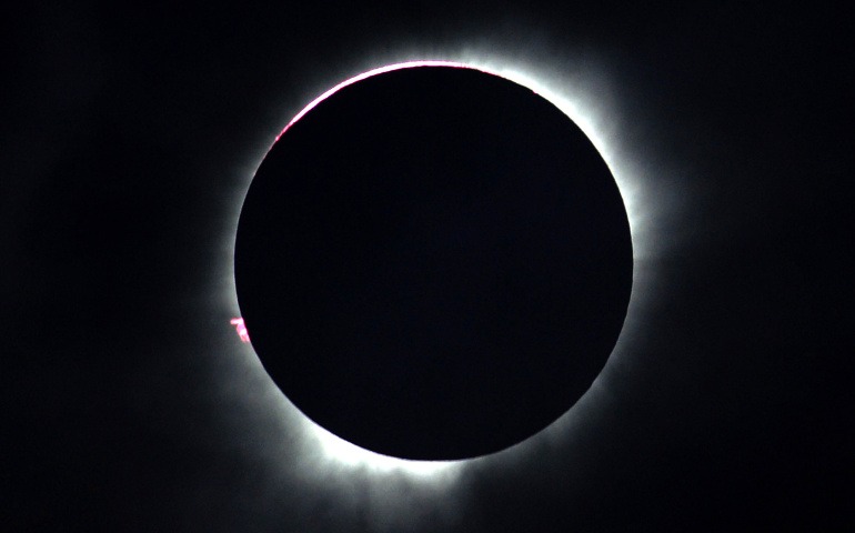A solar eclipse is seen in Ternate, Indonesia, March 9, 2016. (CNS/Andre Adrian, EPA) 