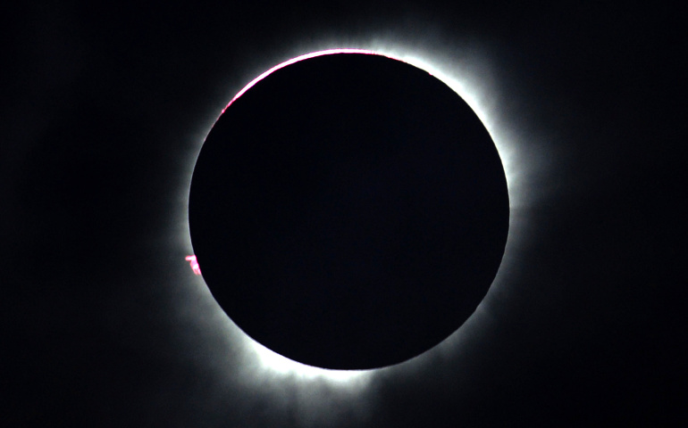 A solar eclipse is seen in Ternate, Indonesia, March 9, 2016. (CNS/Andre Adrian, EPA)