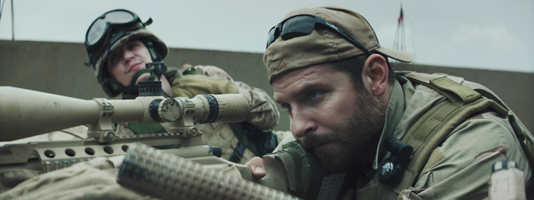 Kyle Gallner, left, and Bradley Cooper in "American Sniper" (CNS/Warner Bros.)