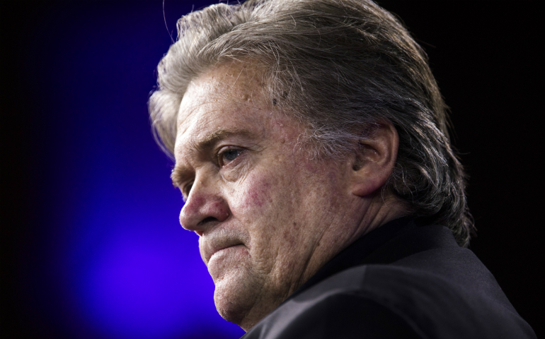 White House Chief Strategist Steve Bannon speaks at the 44th Annual Conservative Political Action Conference Feb. 23. (Jim LoScalzo/EPA, Newscom)
