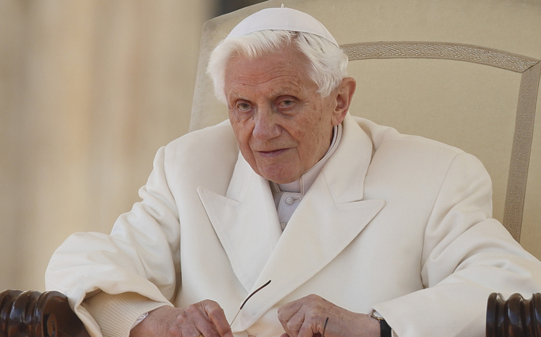 Pope Benedict XVI in February 2013 (CNS/Paul Haring)