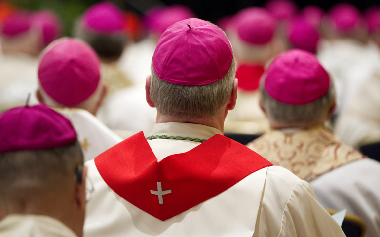 U.S. bishops gather for Mass on Nov. 12 at the start of their annual fall meeting in Baltimore. (CNS/Nancy Phelan Wiechec)