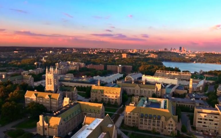 The campus of Boston College (Vimeo)