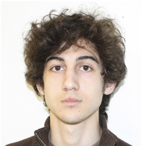 Dzhokhar Tsarnaev is accused of carrying out the Boston Marathon bombings (CNS/FBI handout via Reuters)