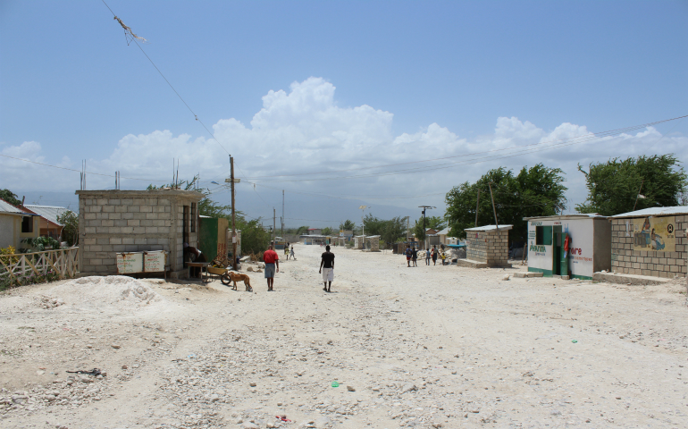 The camp at Corail-Cesselesse, an area about 10 miles outside the capital of Port-au-Prince, where in 2010 thousands were relocated following the Haiti earthquake. (GSR photo/Chris Herlinger)