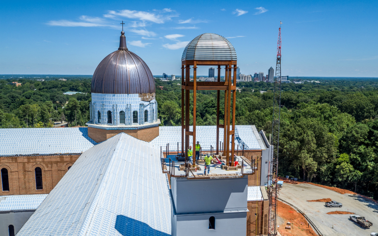 View of Holy Name of Jesus Cathedral in Raleigh, North Carolina, under construction September 2016 (CNS photo/courtesy of Diocese of Raleigh, North Carolina)