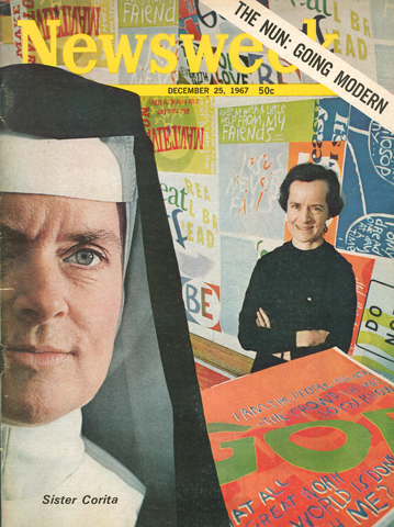 Sr. Corita Kent on the cover of Newsweek in 1967