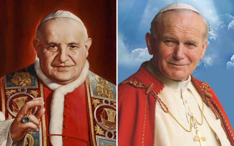 Blesseds John XXIII, left, and John Paul II (CNS)