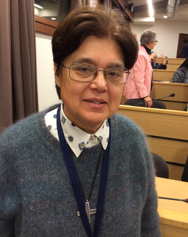 Maltese Sr. Carmen Sammut, who heads the International Union of Superiors General (NCR photo/Tom Fox)