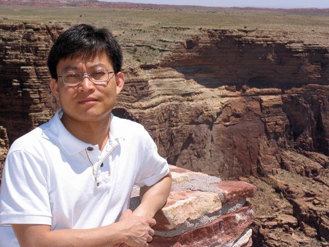 Jesuit Fr. Lucas Chan at the Grand Canyon (Courtesy of Jesuit Fr. George Griener)
