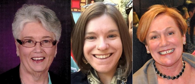 Connie Walsh, Natalie Terry and Cynthia "Sam" M. Bowns. (Photos courtesy of FutureChurch)