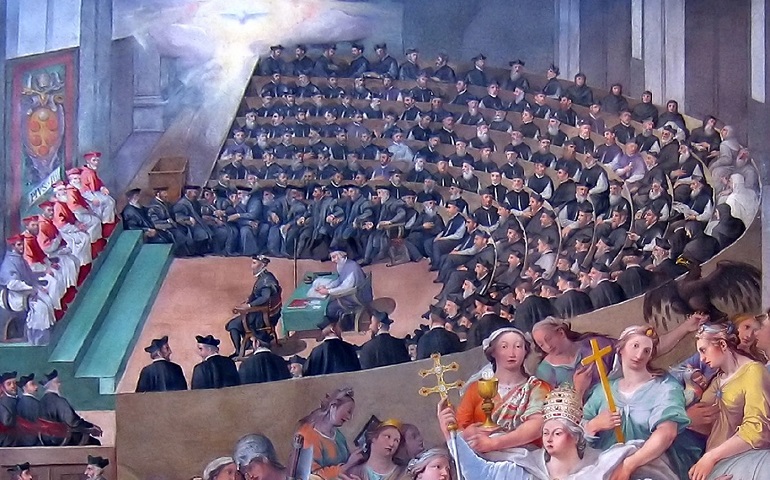 "Council of Trent," a 1588 painting by Pasquale Cati in the Basilica of Santa Maria in Trastevere in Rome (Wikimedia Commons/Anthony Majanlahti) "Council of Trent," a 1588 painting by Pasquale Cati in the Basilica of Santa Maria in Trastevere in Rome (Wikimedia Commons/Anthony Majanlahti)