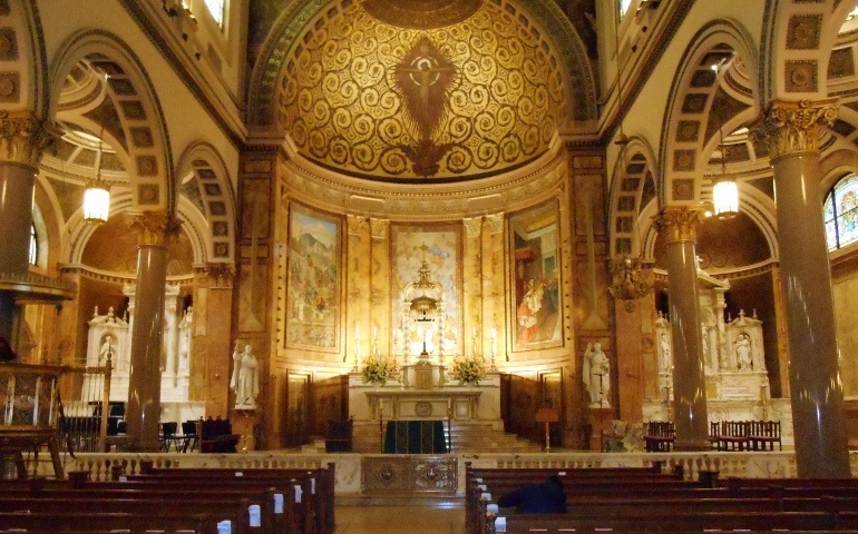 The interior of St. Ignatius Loyola Church in New York City (NCR photo/Peter Feuerherd)