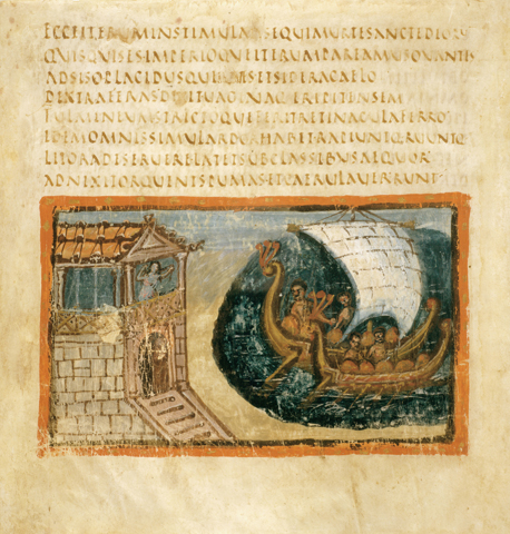 A manuscript produced in Rome from the works of the Roman poet Virgil is part of the collection of the Vatican Library. (CNS/Courtesy of Vatican Library) 