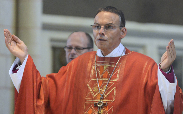 Bishop Franz-Peter Tebartz-van Elst of Limburg, Germany, celebrates Mass in early September in Limburg. (CNS/Reuters/KNA-Bild/Harald Oppitz)