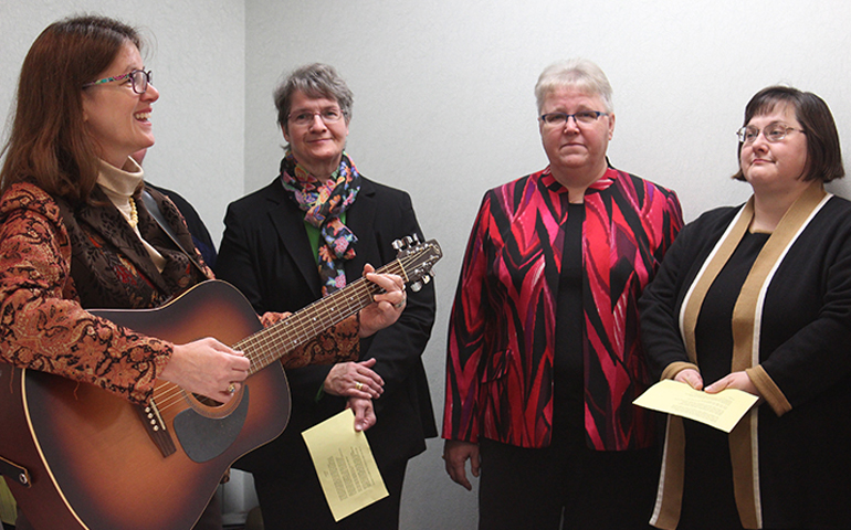 Sisters of St. Joseph of Northwestern Pennsylvania agrégées celebrate their vows. (Provided photo)