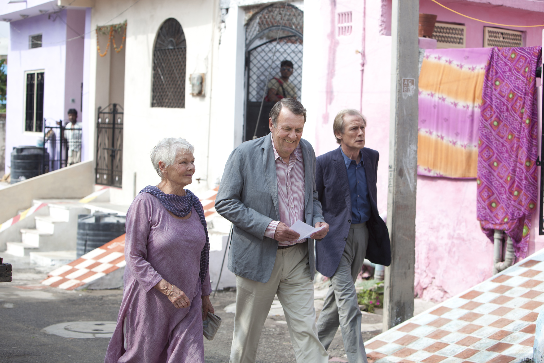 Judi Dench, Tom Wilkinson and Bill Nighy star in a scene from the movie "The Best Exotic Marigold Hotel." (CNS/Fox Searchlight) 