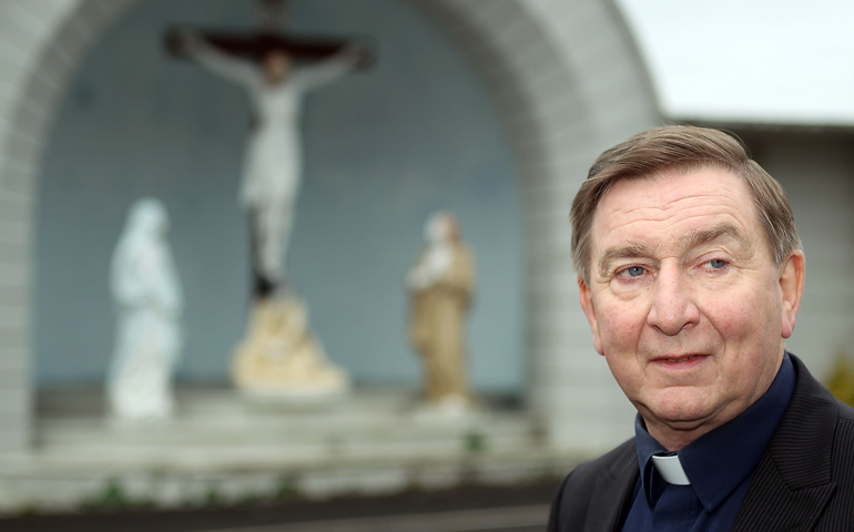 Fr. Brian D'Arcy in a BBC publicity shot from the documentary 'The Turbulent Priest,' broadcast in 2012. (Natalie Maynes/BBC NI 'The Turbulent Priest')