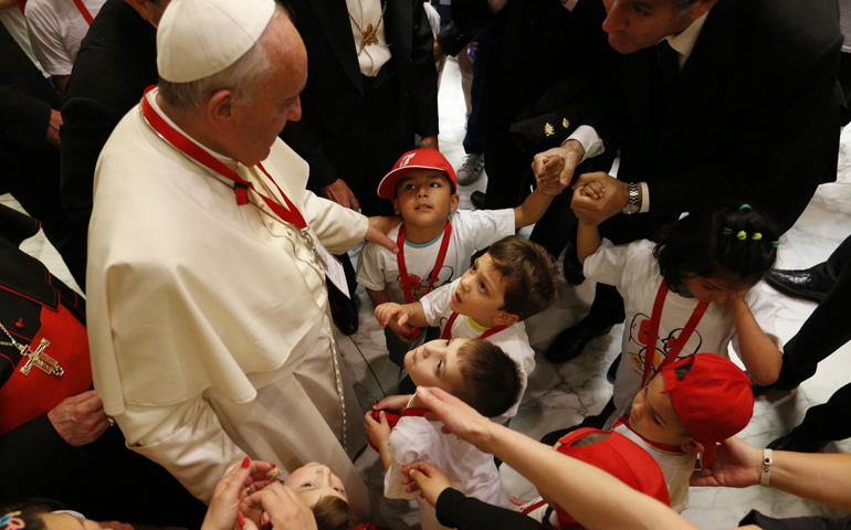 Pope Francis meets sick children and children of Italian inmates | National  Catholic Reporter