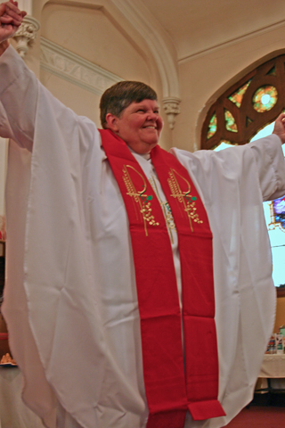 Georgia Walker after her ordination Jan. 3 at St. Mark Hope and Peace Lutheran Church in Kansas City, Mo. (Dawn Cherie Araujo)