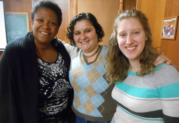 (From left) Gweyn Brown, Vania Christian dos Passos, Rachel Christian dos Passos (Mercedes Gallese)
