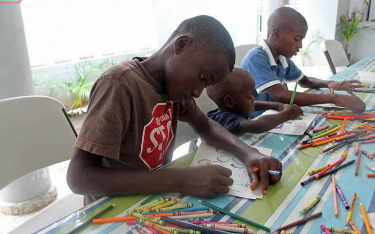 Children at Santa Teresita del Niño Jesús, a church-run shelter for potentially trafficked children and unaccompanied minors trying to cross the Haiti-Dominican Republic border. (GSR photo / Chris Herlinger)