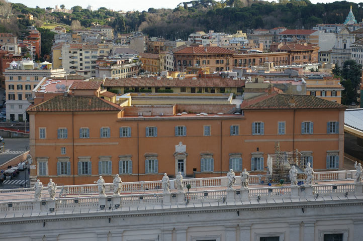 The exterior of the Vatican's Palace of the Holy Office, which houses the Congregation for the Doctrine of the Faith. (NCR photo/ Joshua J. McElwee)