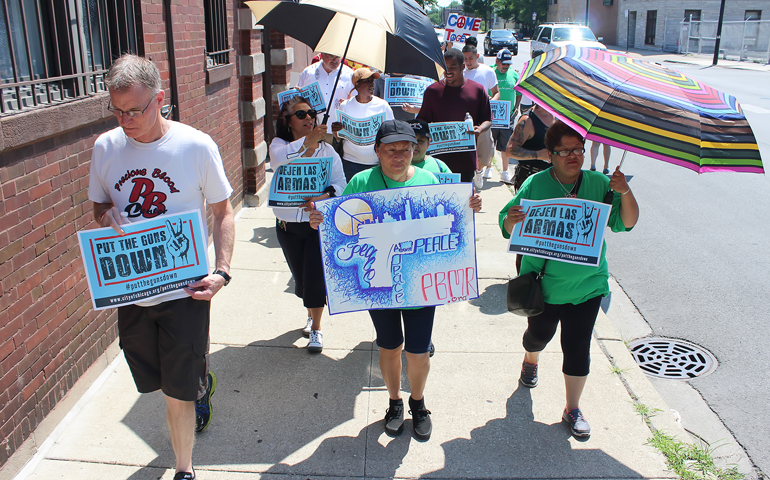 Precious Blood Ministry of Reconciliation participates in a June peace walk (Juan Acuna)