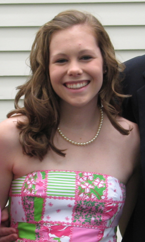 Lizzy on high school graduation day in 2009 