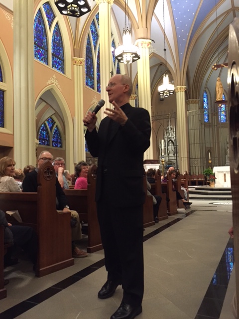 Jesuit Fr. James Martin speaks about his latest book at St. John's Parish at Creighton University, May 13. (NCR photo/Elizabeth A. Elliott)