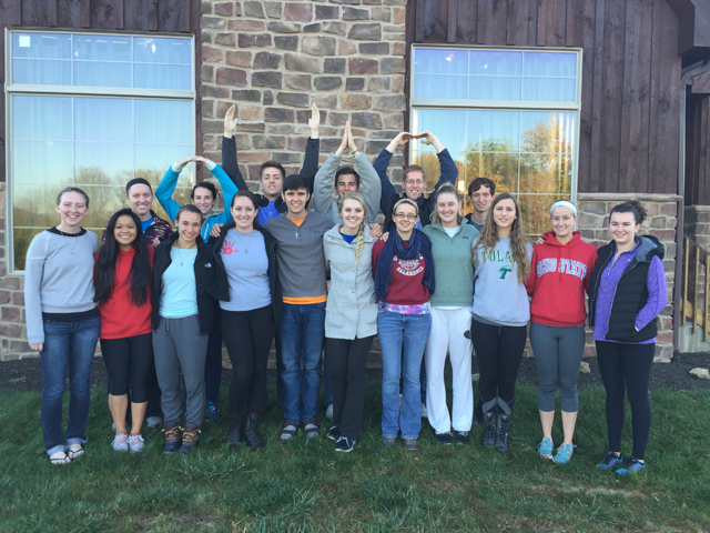 ESTEEM student leaders at St. Thomas More Newman Center at Ohio State University in Columbus participate in a leadership retreat in October 2015. (St. Thomas More Newman Center)